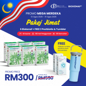 PAKEJ JIMAT (6 KOTAK + 2 POSTBIOTIC + 1 TUMBLER)