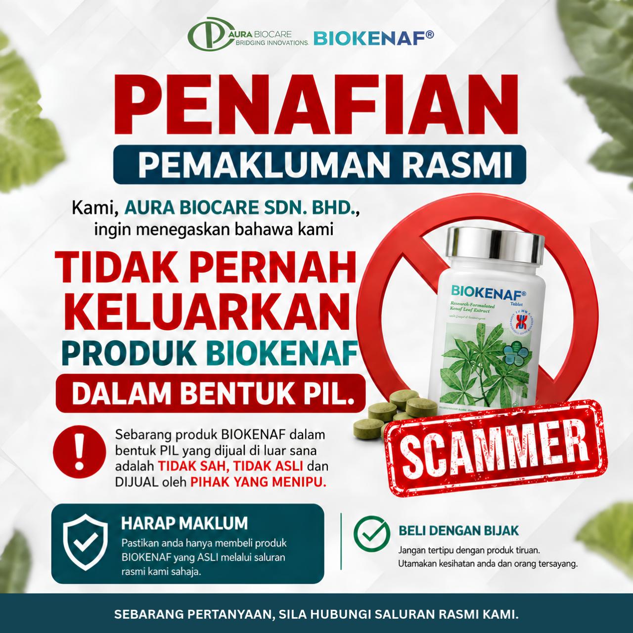 Perbandingan Biokenaf asli dengan produk tiruan